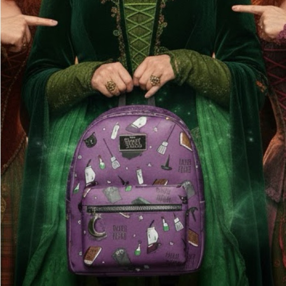Disney Bioworld Purple Hocus Pocus Themed Backpack NWT